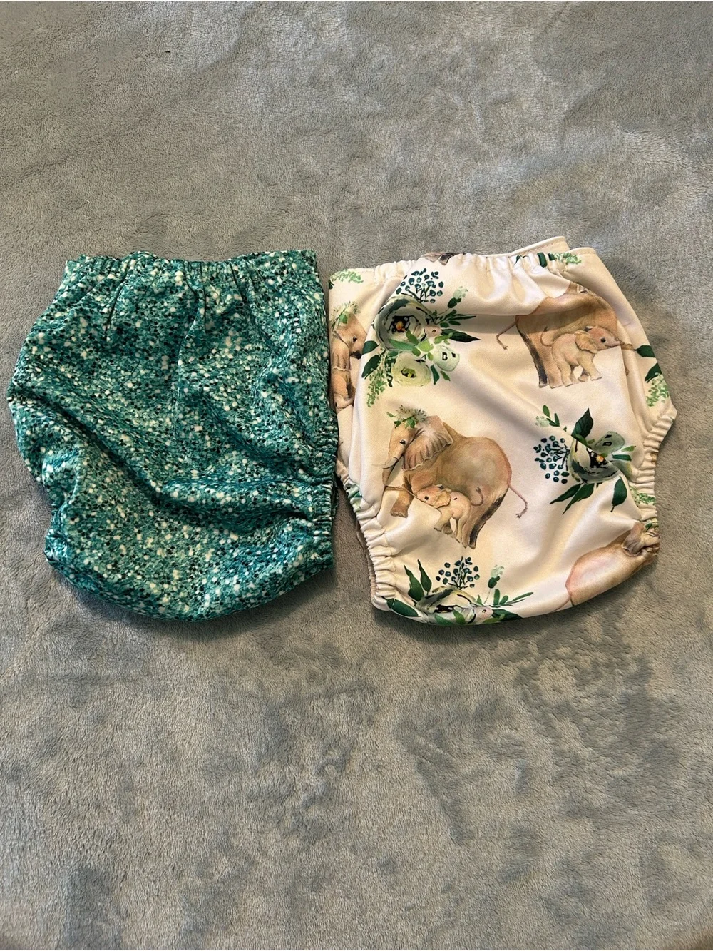 2 cloth diapers from sweet cheeks diaper co